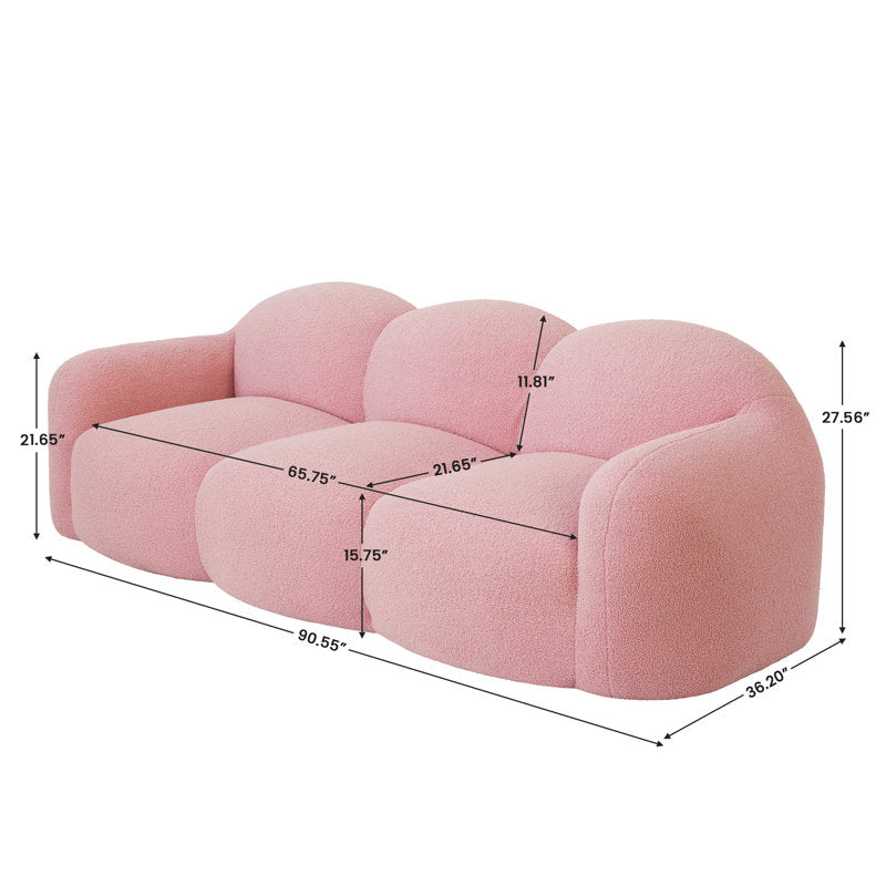 Modern bouclé fabric sofa for home décor