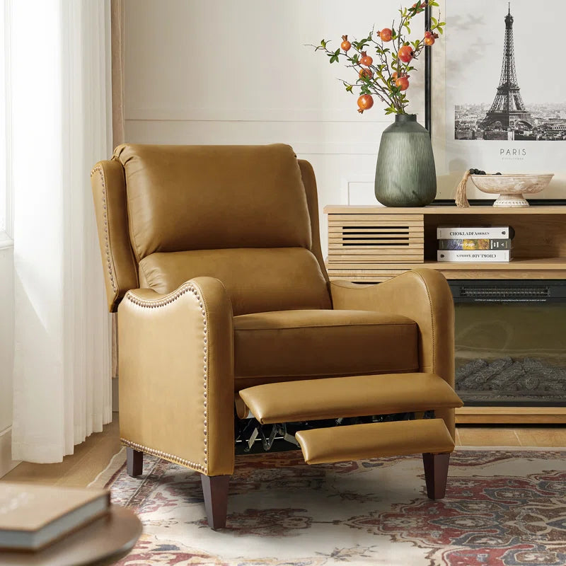 modern tan recliner chair for living room