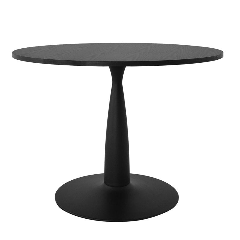Elegant black dining table set for apartment dining room