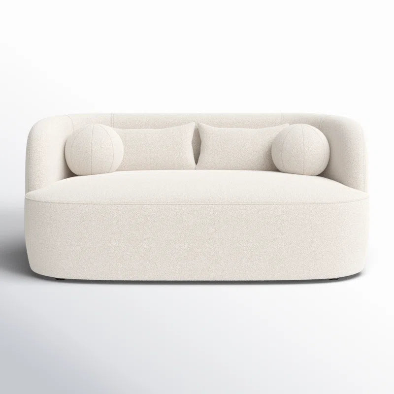curved design modern bouclé sofa

