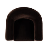 Dark brown velvet armchair for luxury interiors
