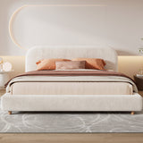 Contemporary luxury bed frame with soft upholstery