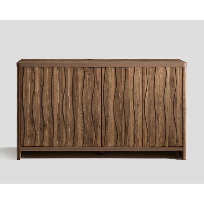 Contemporary buffet cabinet with fluted design