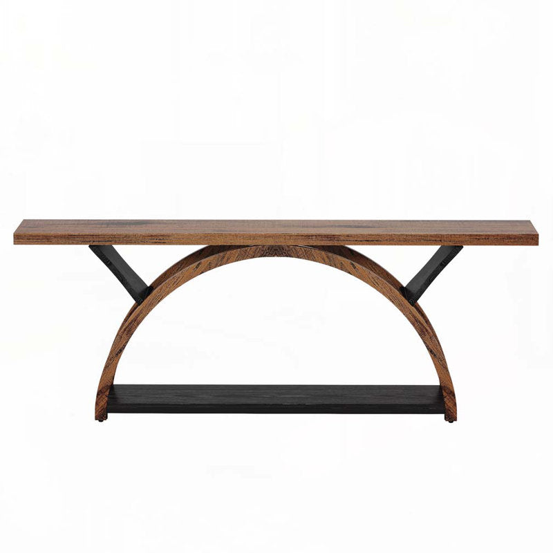 Solid teak wood sofa back console table