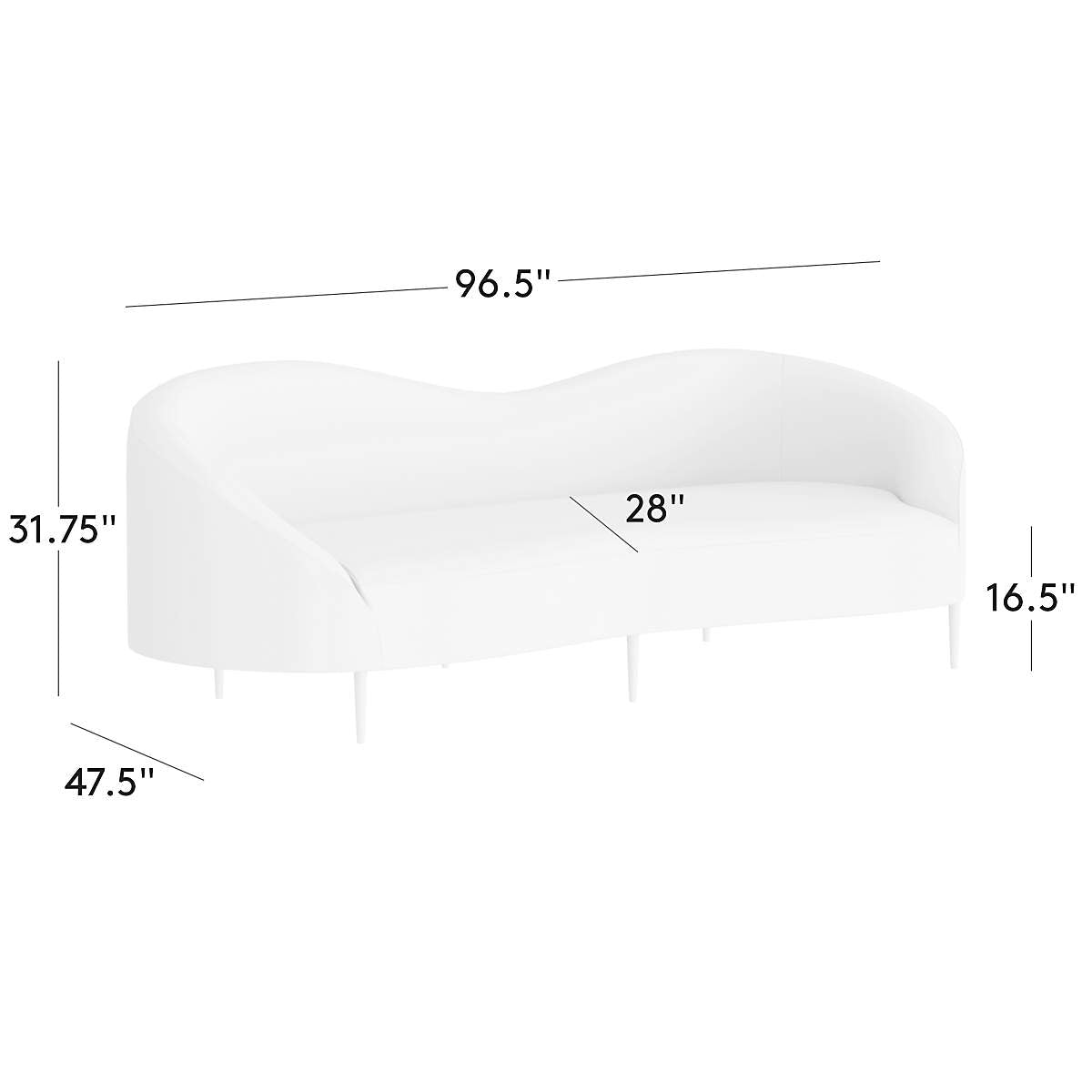 Luxury designer curved sofa in solid teak wood