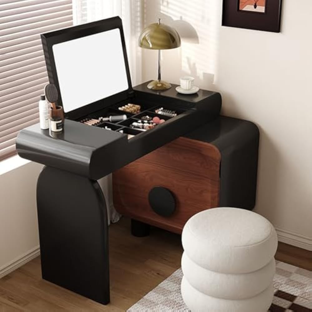 contemporary entryway table with storage and sleek design