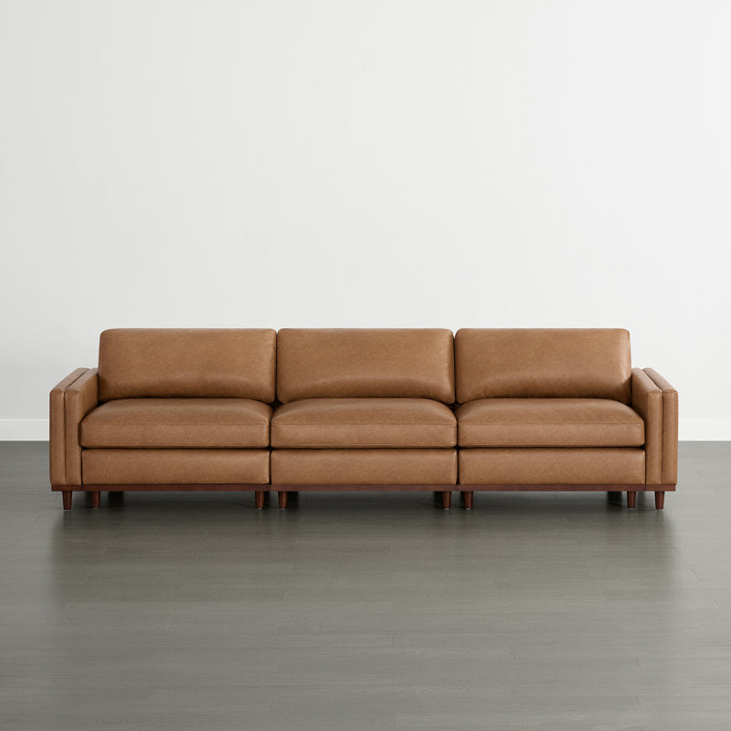 Minimalist teak wood living room sofa design