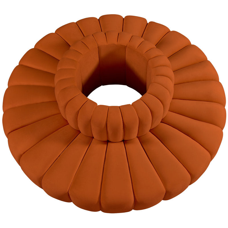 Stylish orange statement sofa for luxury interiors