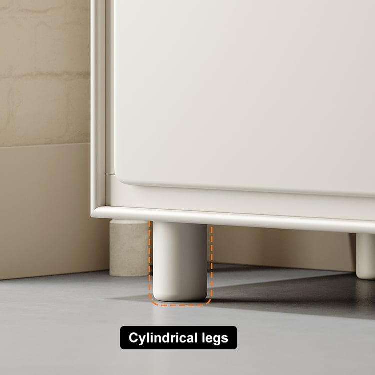 Luxury modern storage console in white finish