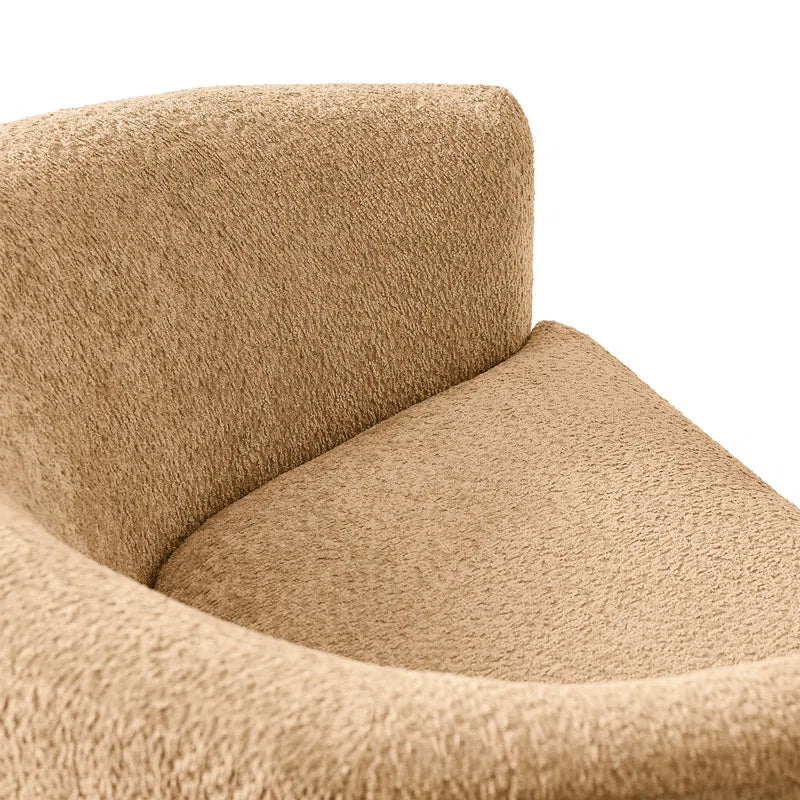 Contemporary upholstered swivel accent chair for living room