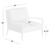 Solid teak wood accent chair for living room