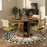 Solid teak wood 4 seater dining table set