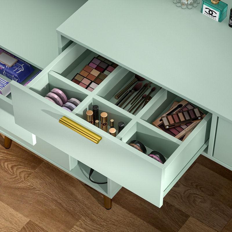 Teak wood dressing table with drawers and organizer