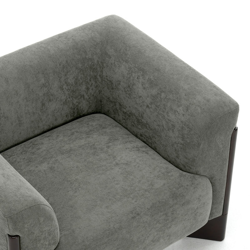 Premium teak wood single seater lounge chair