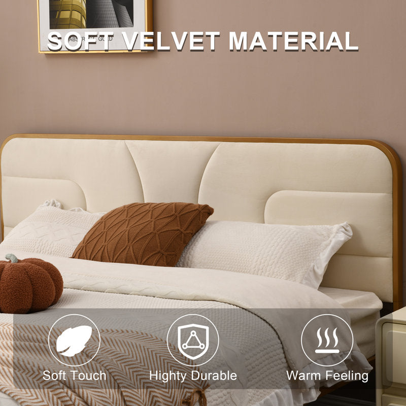 Stylish modern wooden bed for bedroom décor