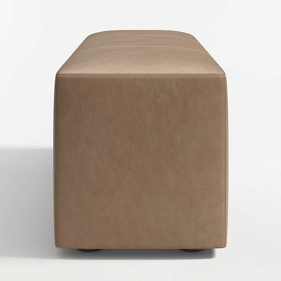 Contemporary solid teak wood seating bench