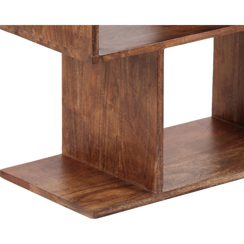 Premium teak wood bookcase with decorative storage