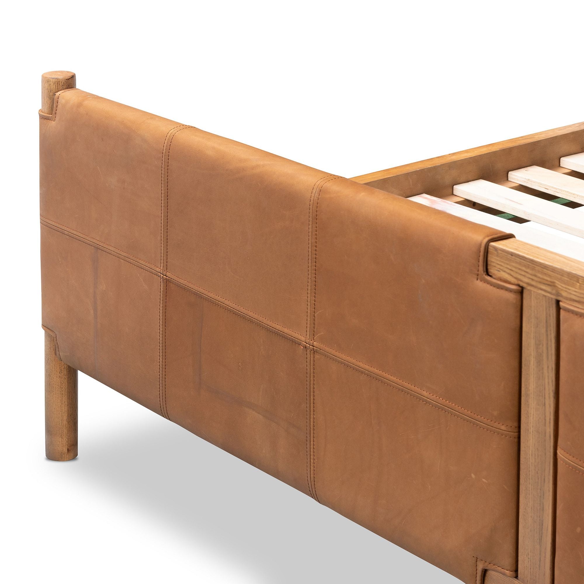 Solid teak wood modern bedroom bed frame