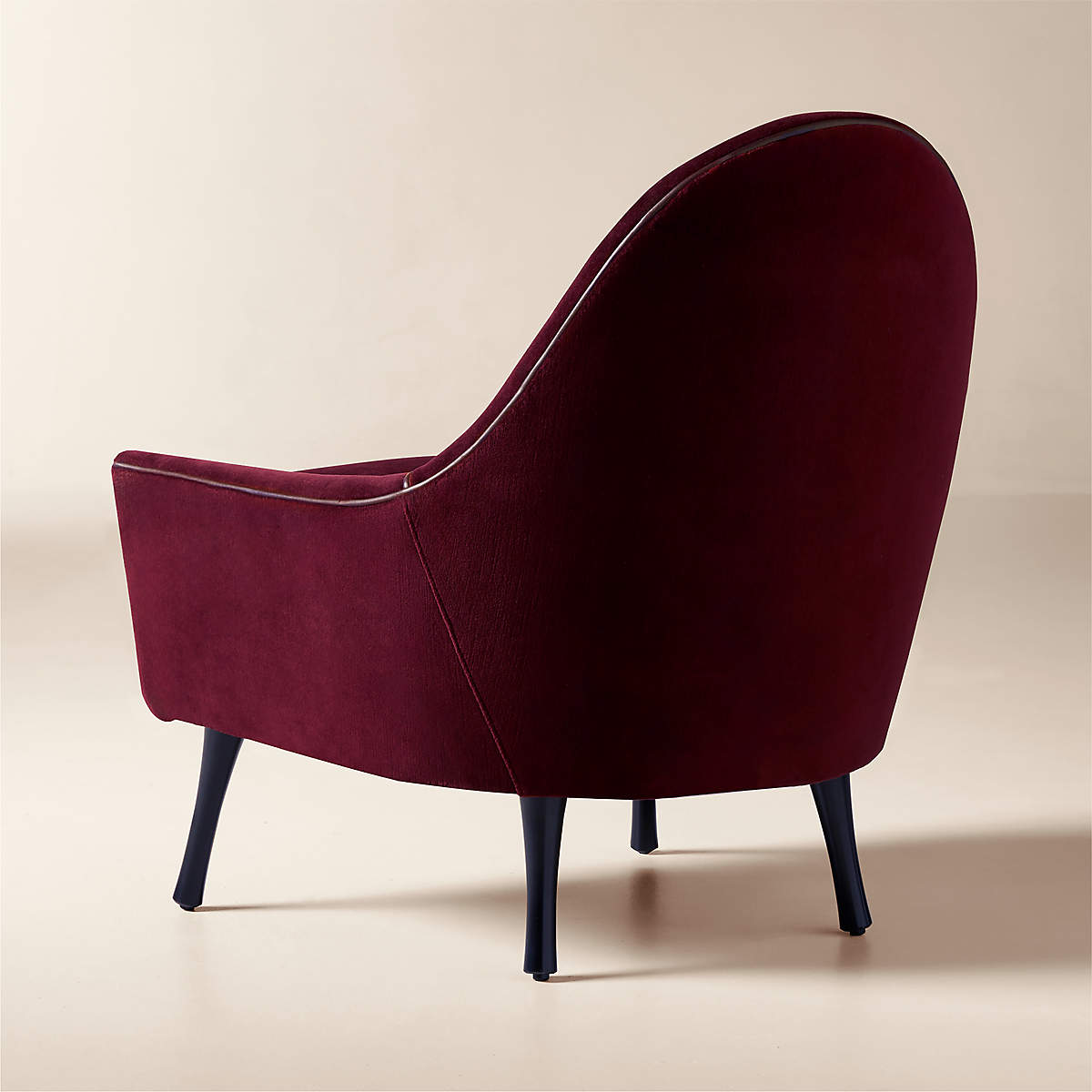 Stylish teak wood velvet chair for living room furniture