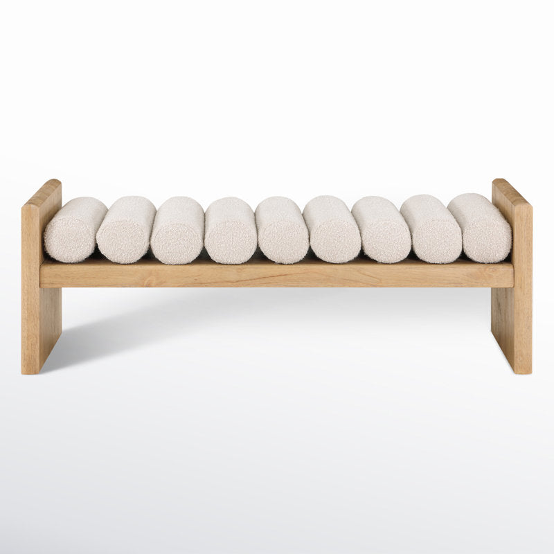 minimalist wooden bench upholstered seat