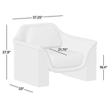 Modern teak wood lounge chair with cushioned seating