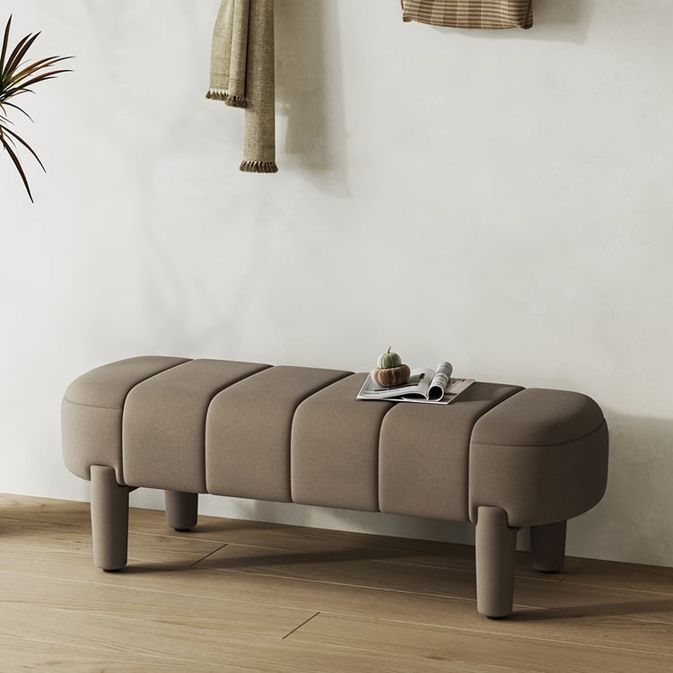 Minimalist cushioned wooden bench indoor furniture