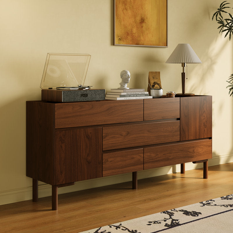 Wooden console table with modern styling