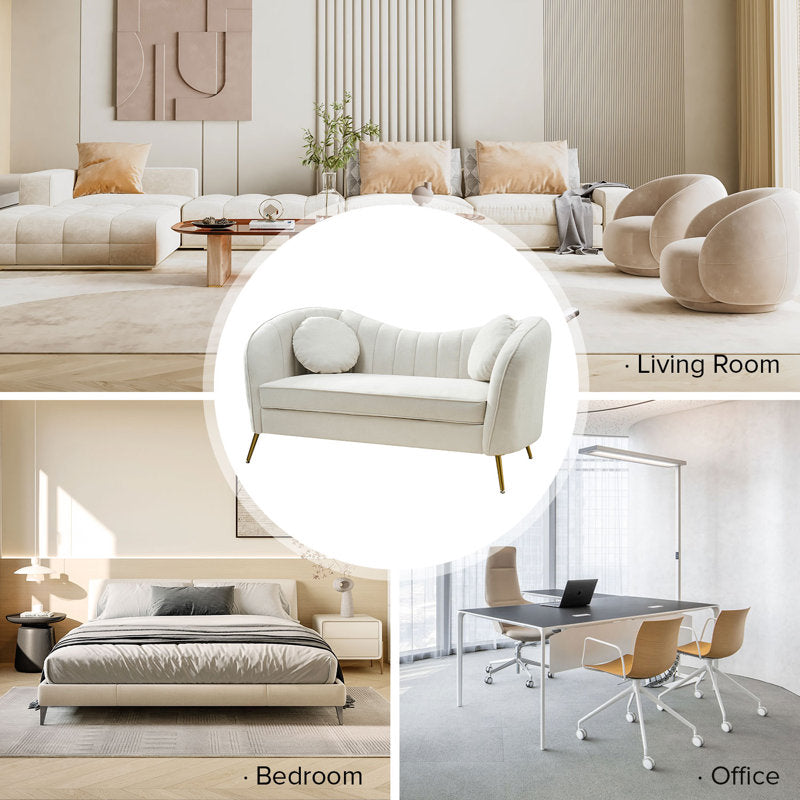 Premium teak wood loveseat sofa by Sky Rise Decor