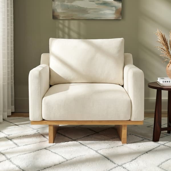 Modern upholstered armchair for living room