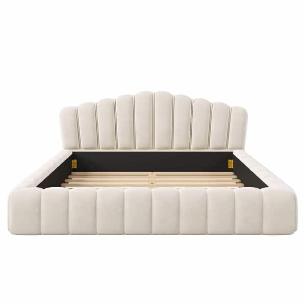 Minimalist luxury bed frame neutral tones