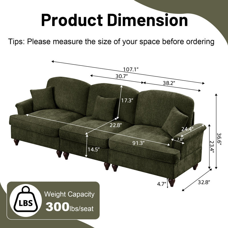 Modern teak wood sofa with deep comfortable seating