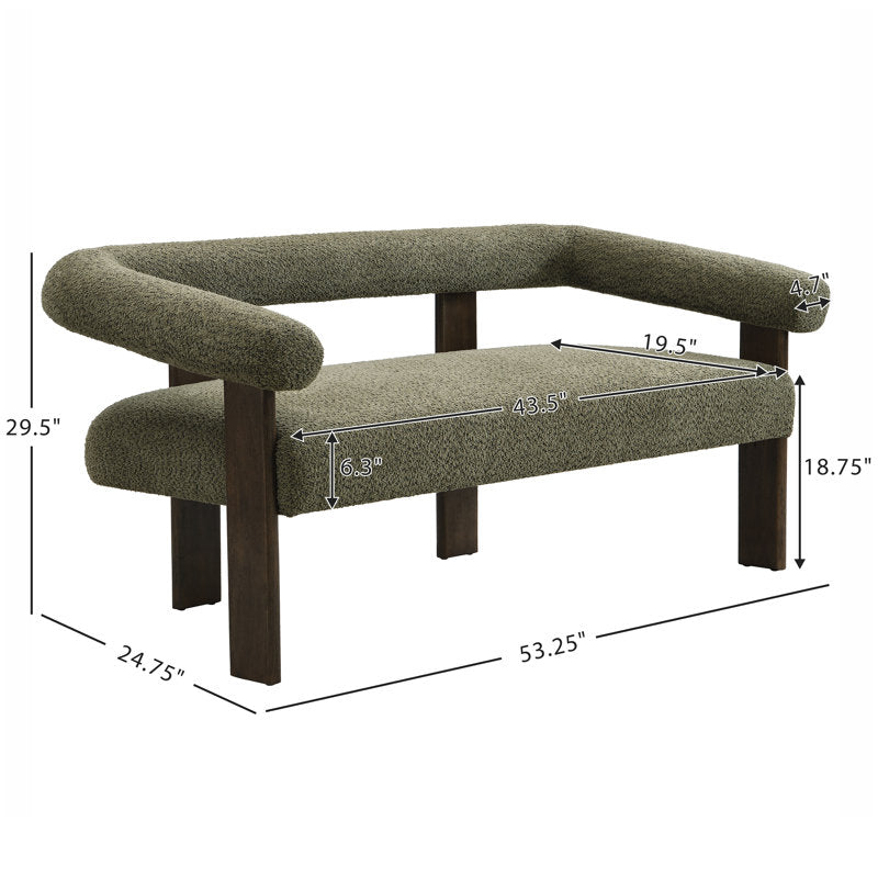 Luxury Teak Wood Bouclé Sofa Set – 2 Seater & 3 Seater Modern Designer Couch