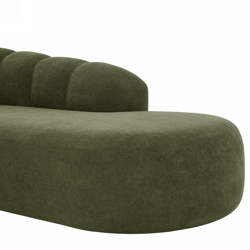 Contemporary luxury sofa with curved backrest design