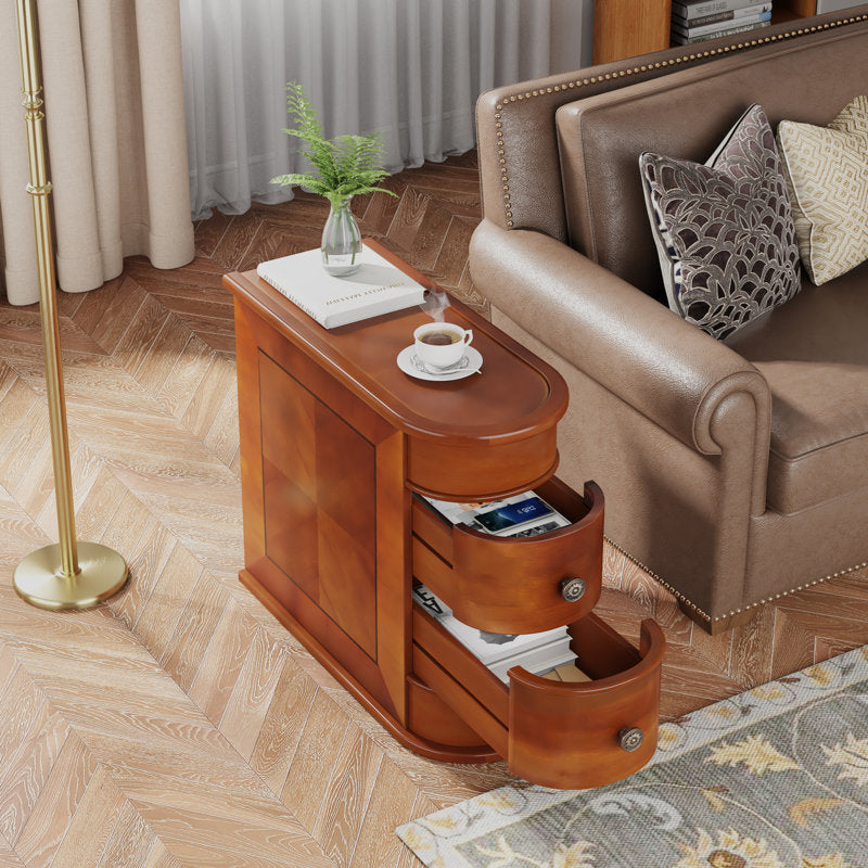 Solid wood sideboard furniture with natural teak finish
