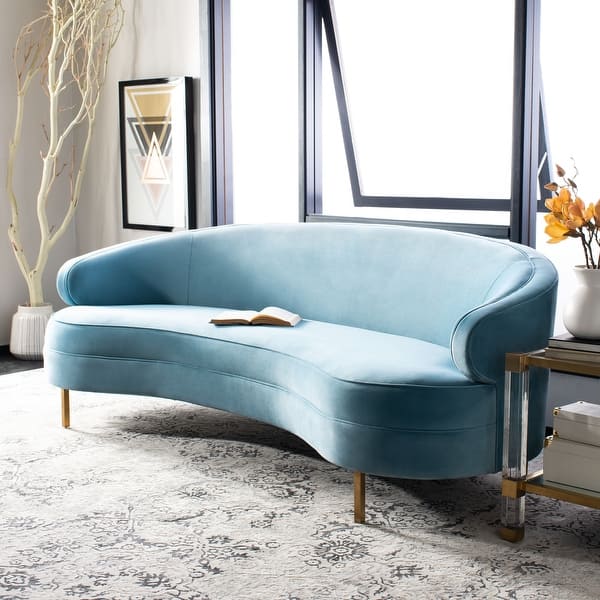 Modern designer velvet sofa for luxury interiors