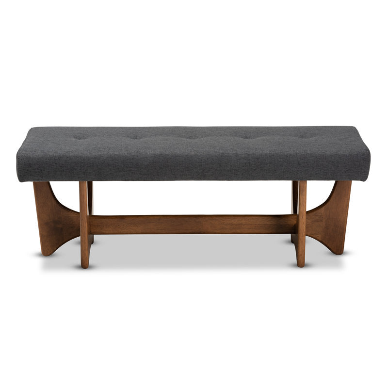 cushioned wooden seating bench living room