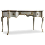 Handcrafted teak wood console table with antique white finish