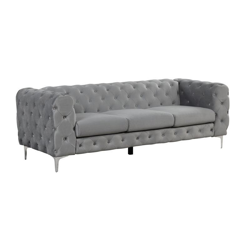 Contemporary Chesterfield velvet sofa by Sky Rise Decor