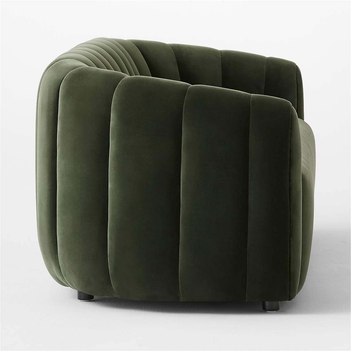 Elegant green upholstered teak wood sofa