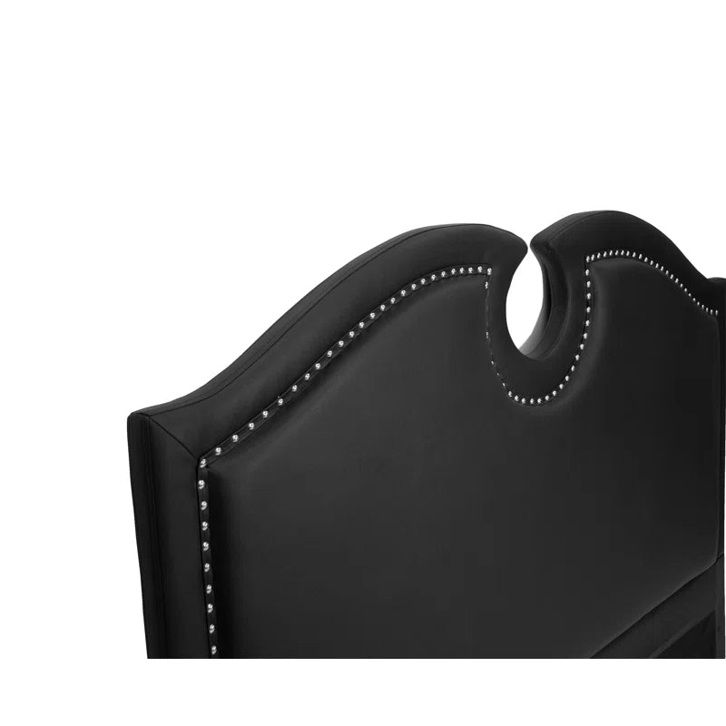 Black luxury bed setup for master bedroom