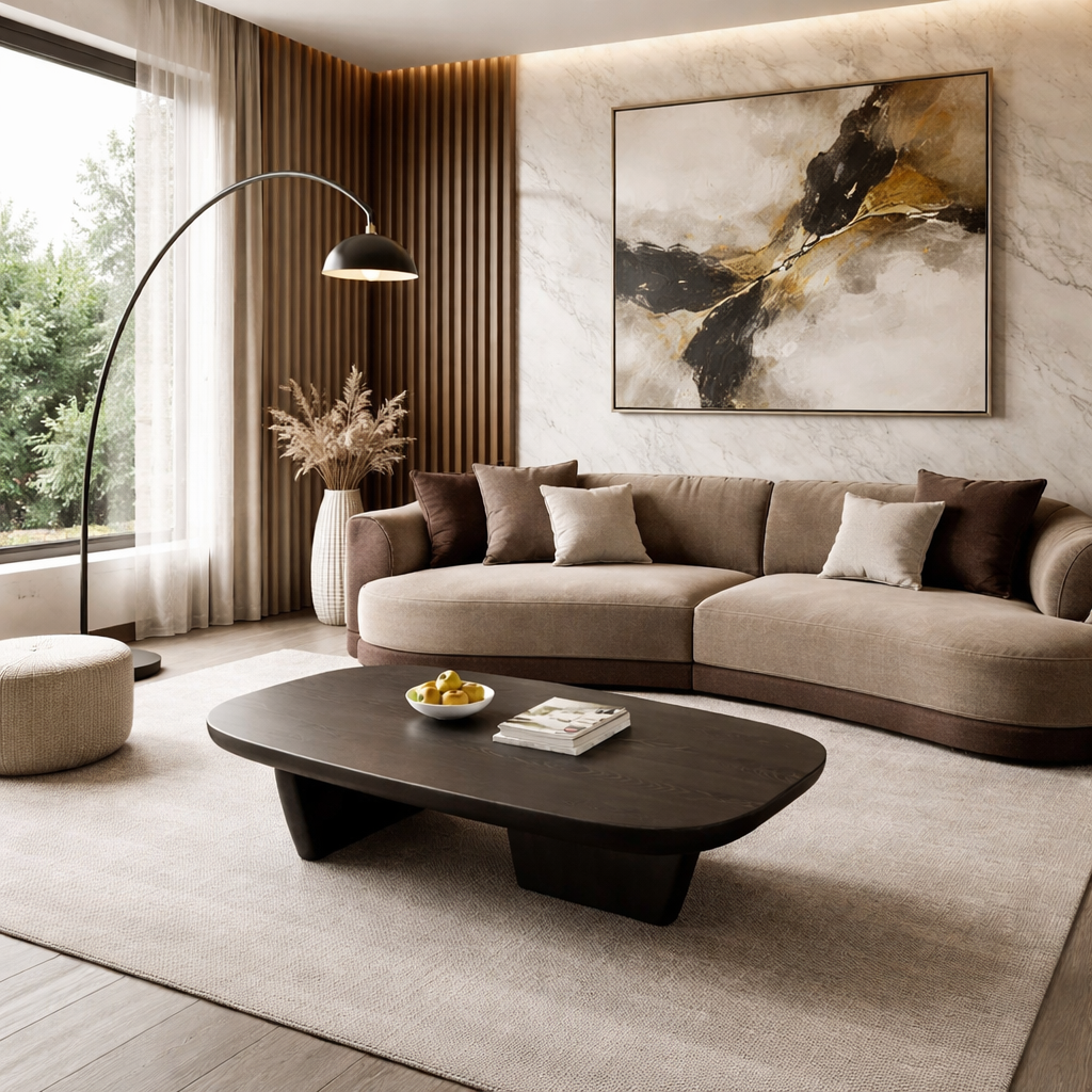 Orvessa Oval Wood Coffee Table