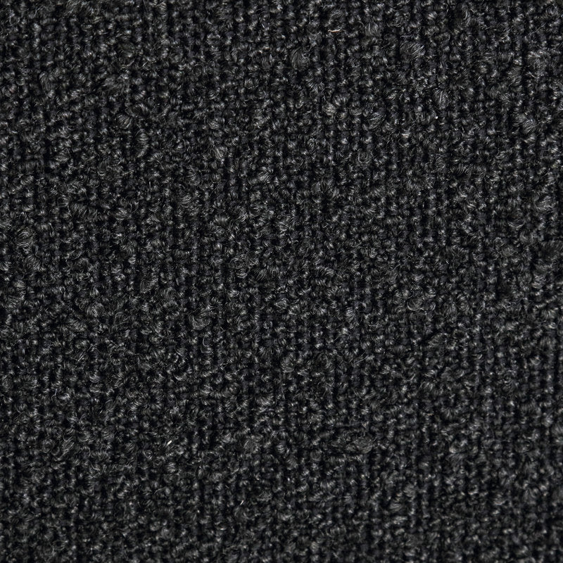 Luxury modern black sofa with soft bouclé upholstery