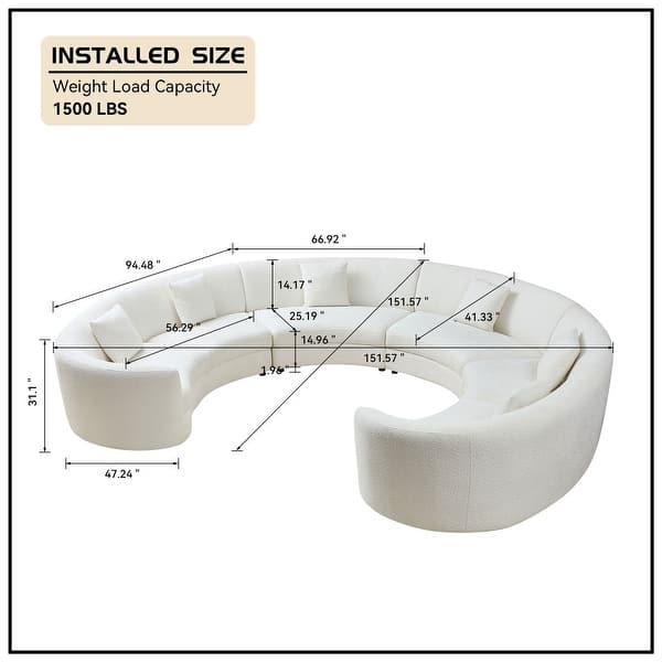 Designer curved couch for contemporary home interiors