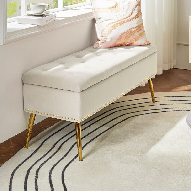 Stylish bedroom seating bench
