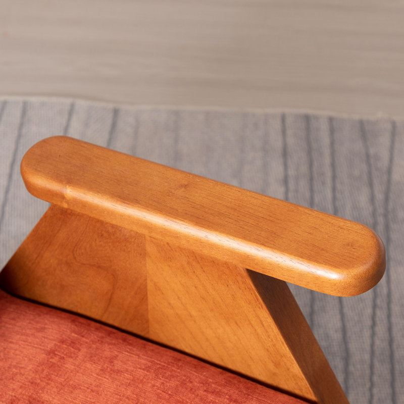 Mid-century teak wood accent chairs for living room