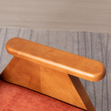 Mid-century teak wood accent chairs for living room