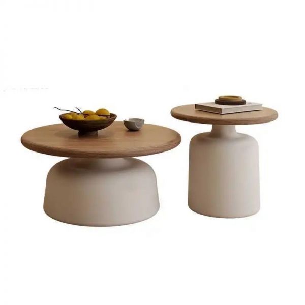 Stylish wooden coffee table set