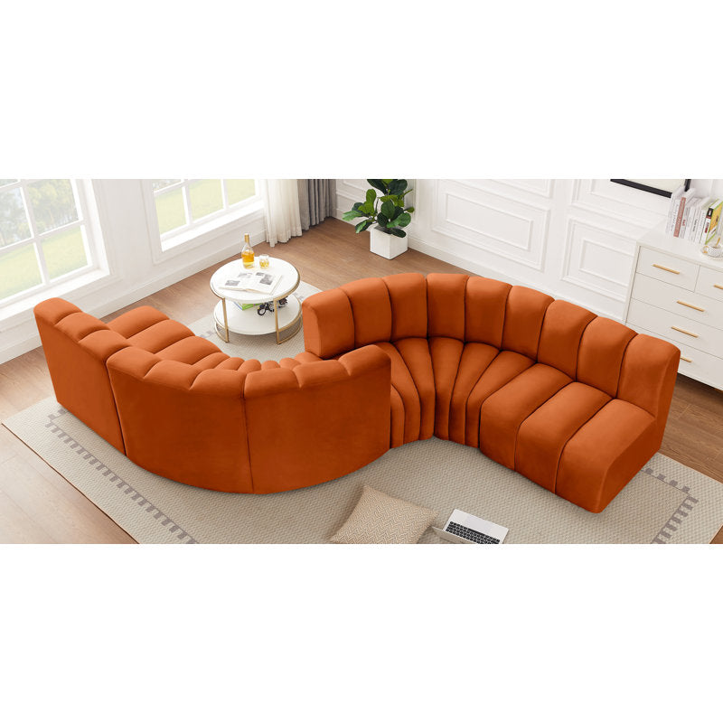 Contemporary curved sofa for luxury interiors