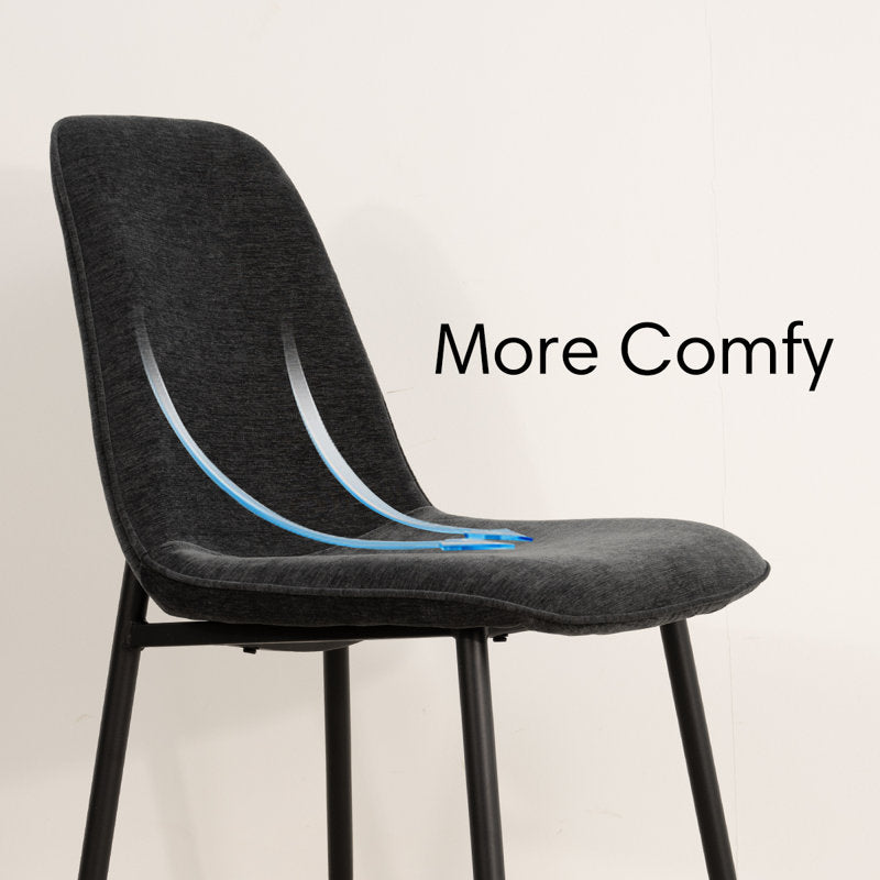 Contemporary dining room furniture with upholstered seating