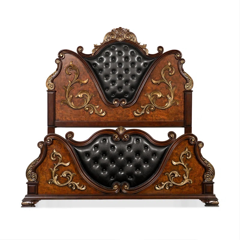 High-end luxury wooden bed frame